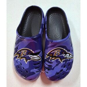 FOCO Baltimore Ravens Camo Clog Shoes Men's Size L 11-12 Purple